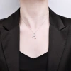 S925 sterling silver unicorn necklace Women's jewelry, Korean version collarbone chain, Internet celebrity Qixi Festival Valentine's Day confession, birthday Mo Sang Specification image